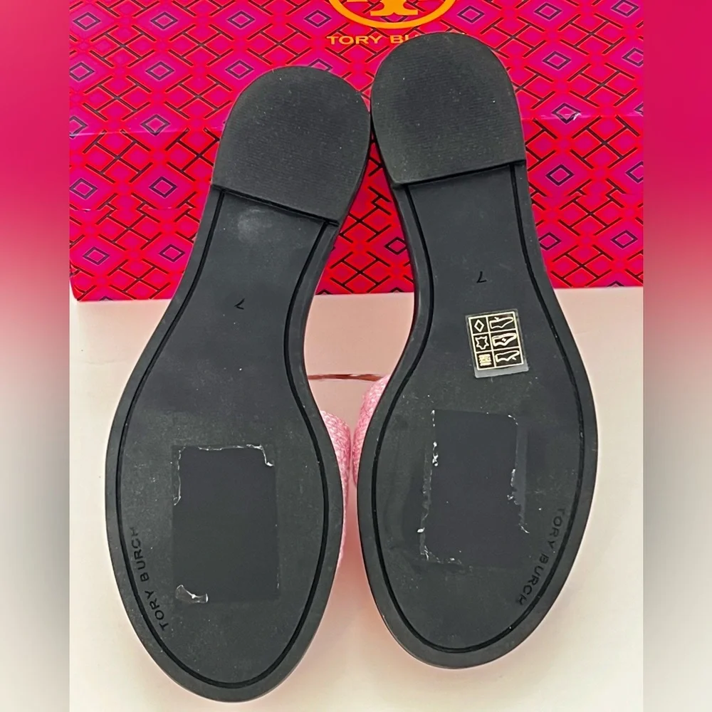 Tory Burch Everly Tweed Slide Sandals - Picture 7 of 7